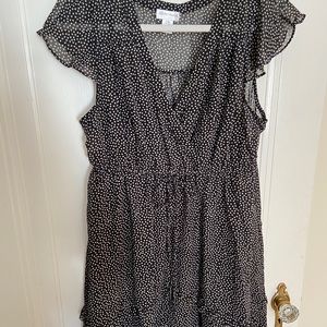 Motherhood Maternity Polka Dot Babydoll Dress (XL)